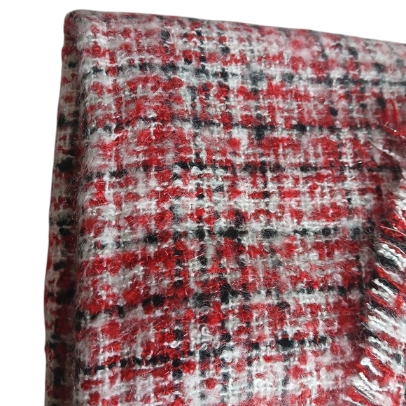 Karl Lagerfeld Paris' Scarf Blanket Woven Textured Tweed with Fringe in … - Picture 10 of 16